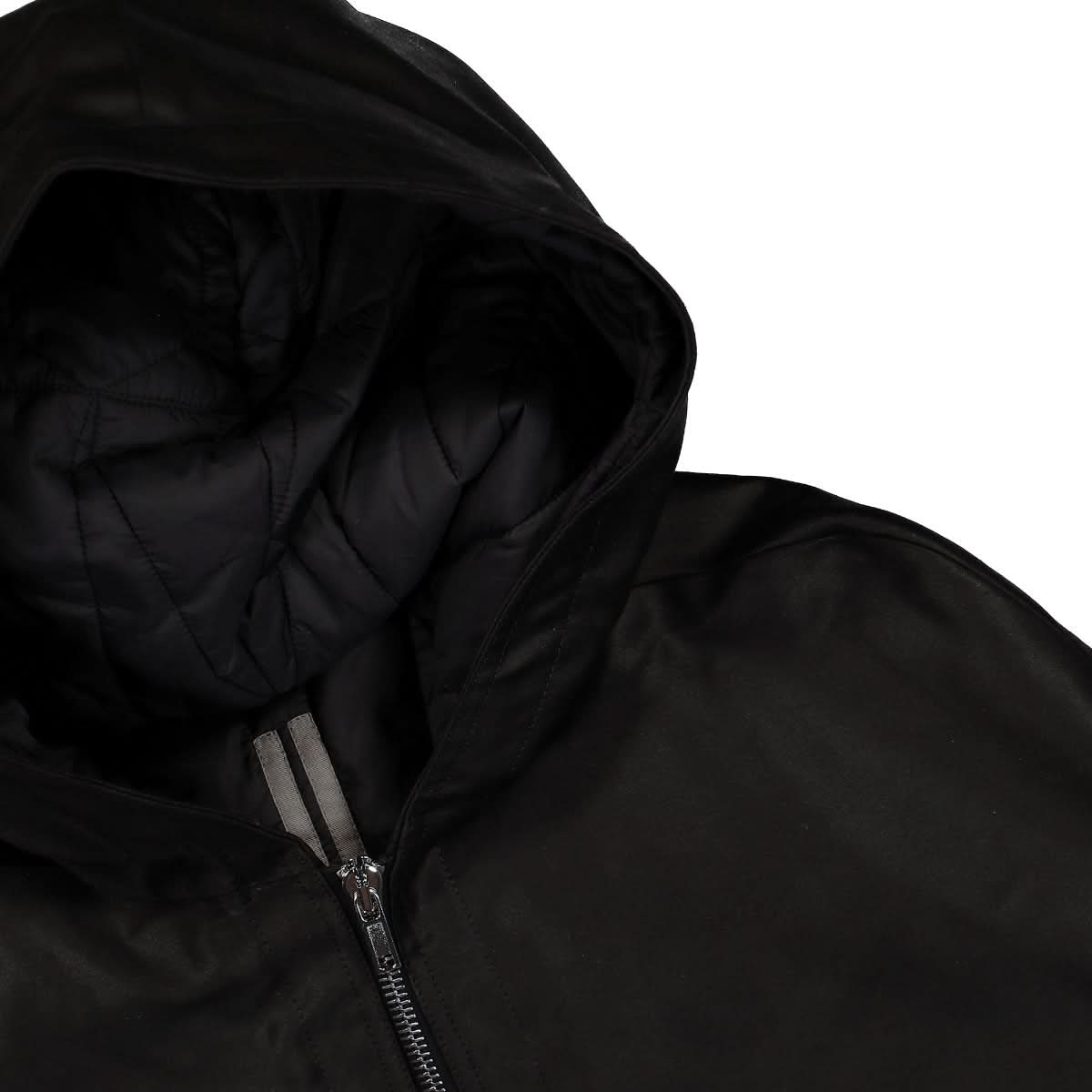 Rick Owens Womens Zip Front Peter Jacket Black Detail view 3 | Gate