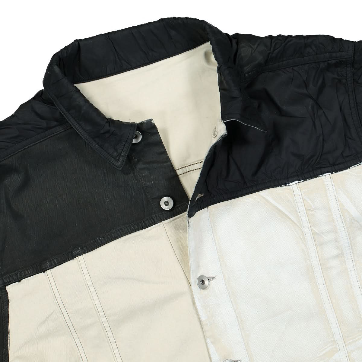 Rick Owens Jumbo Worker Jacket Black,Beige Detail view 3 | Gate