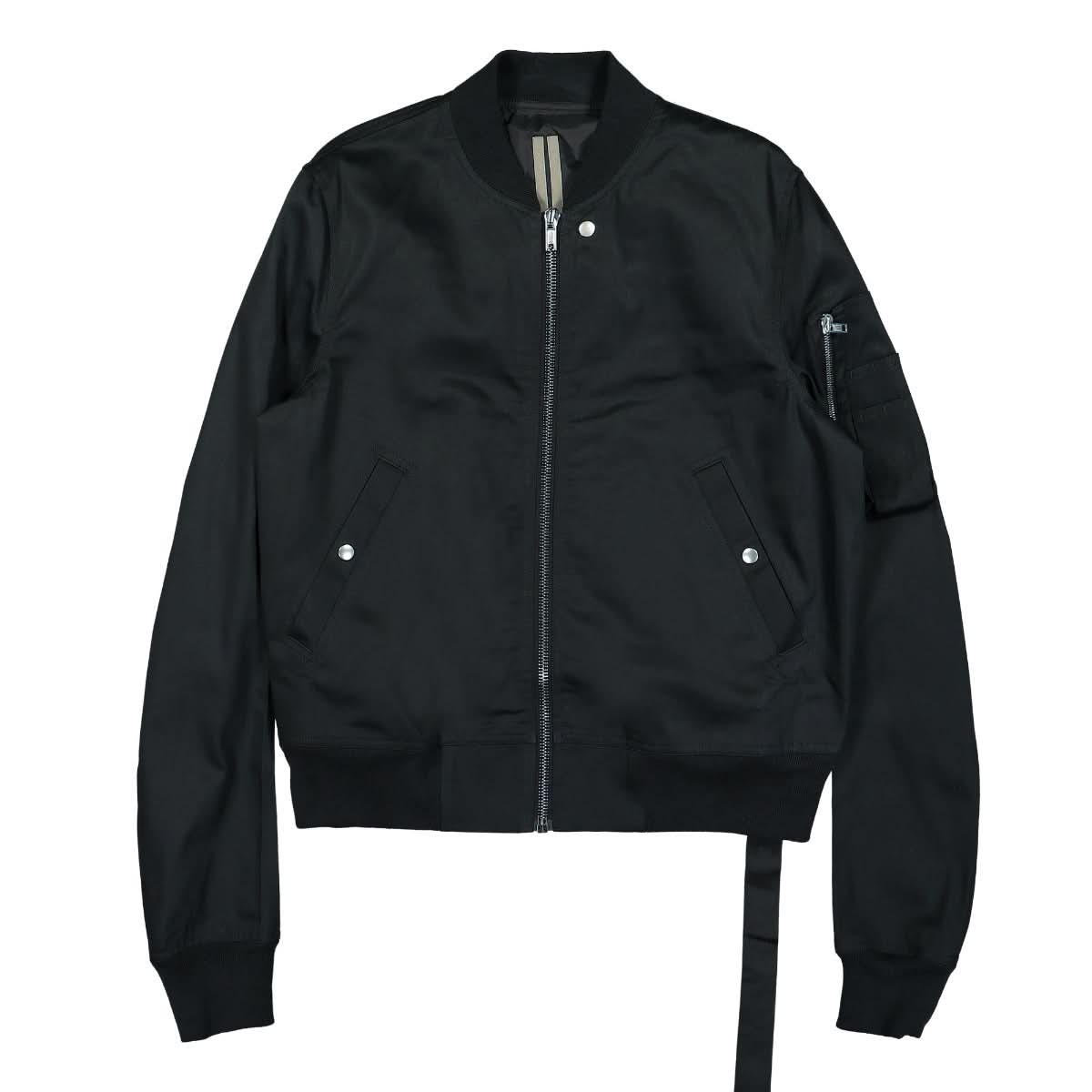 Rick Owens Flight Bomber Jacket Black Detail view 1 | Gate