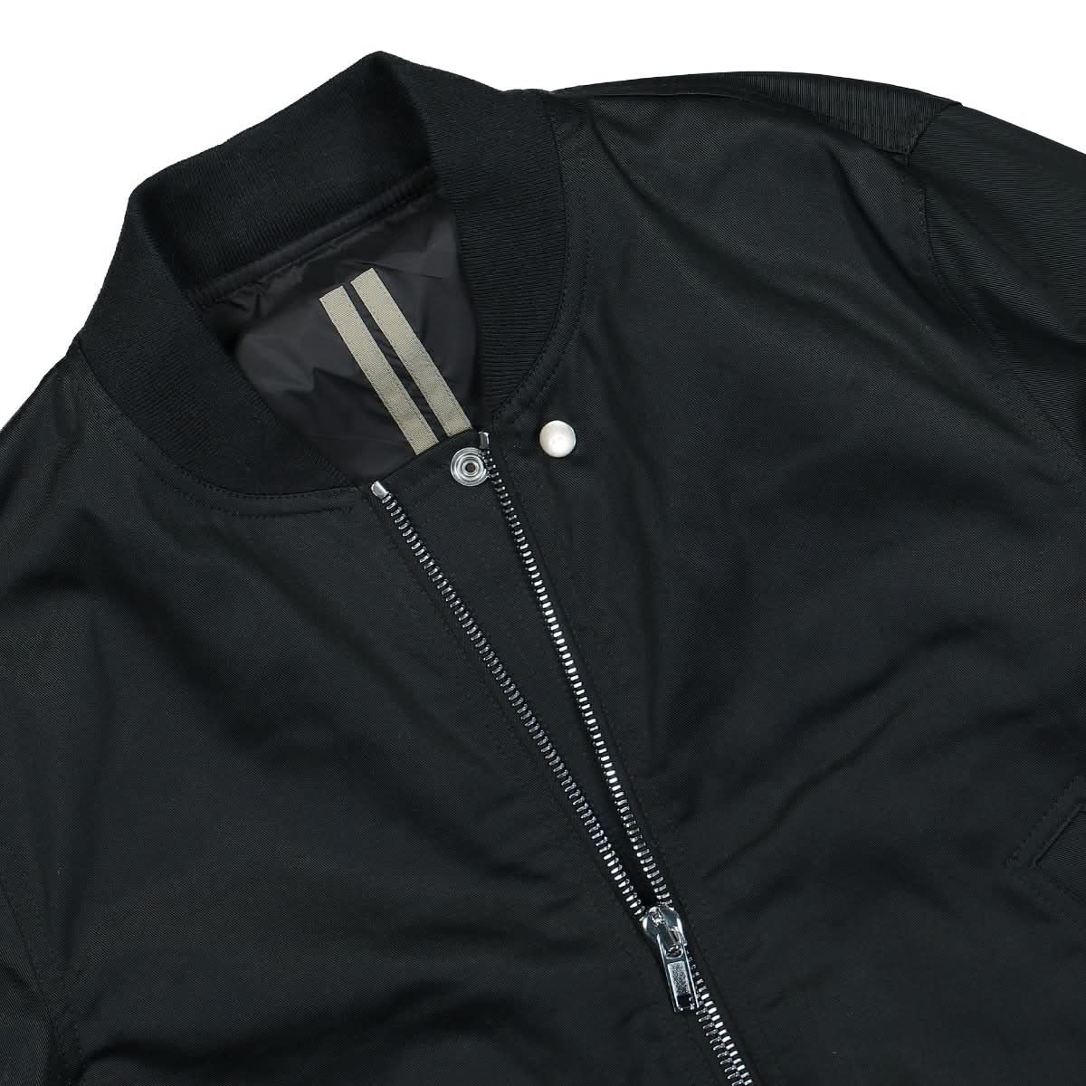 Rick Owens Flight Bomber Jacket Black Detail view 3 | Gate