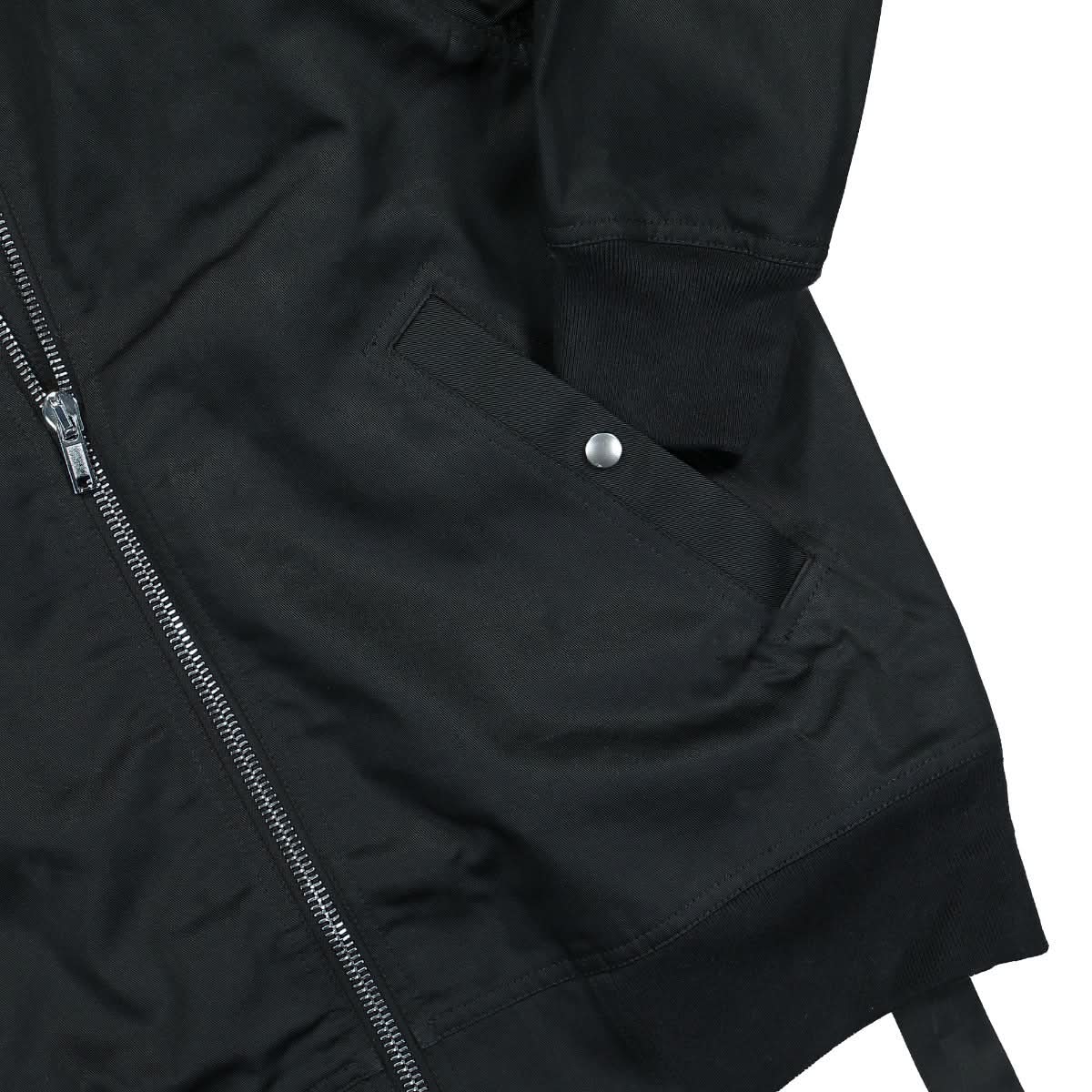Rick Owens Flight Bomber Jacket Black Detail view 4 | Gate