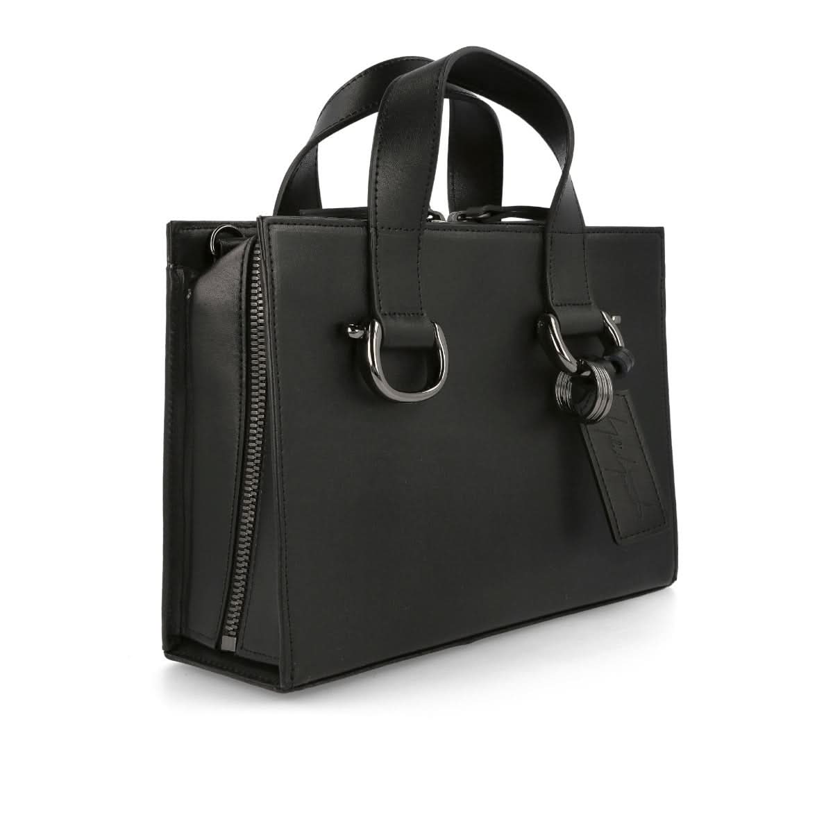 Yohji Yamamoto Discord Mini Sidezip Shoulder Black Detail view 4 | Gate