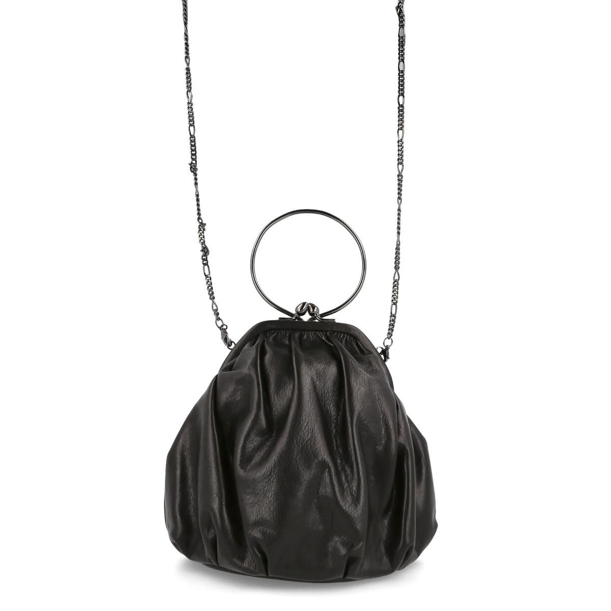 Yohji Yamamoto "Discord" Drape Clasp Pouch Black Detail view 1 | Gate