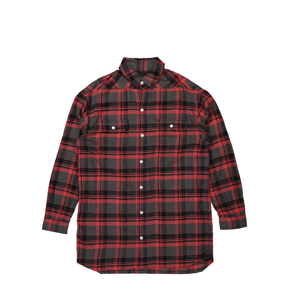 Rick Owens Woven Jumbo Outershirt Red Detail view 1 | Gate