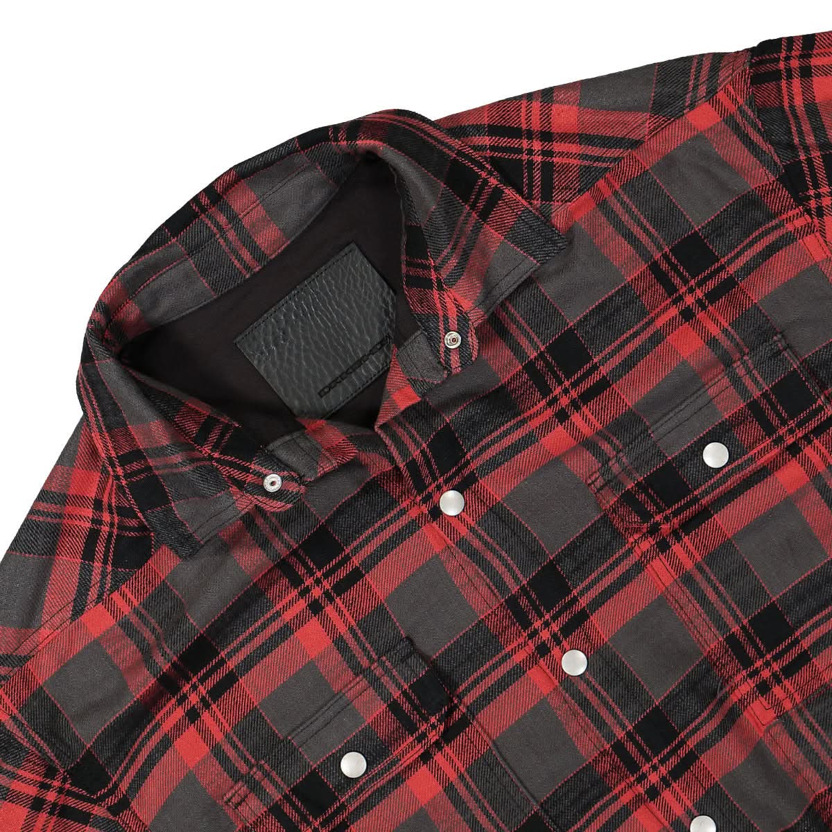 Rick Owens Woven Jumbo Outershirt Red Detail view 3 | Gate