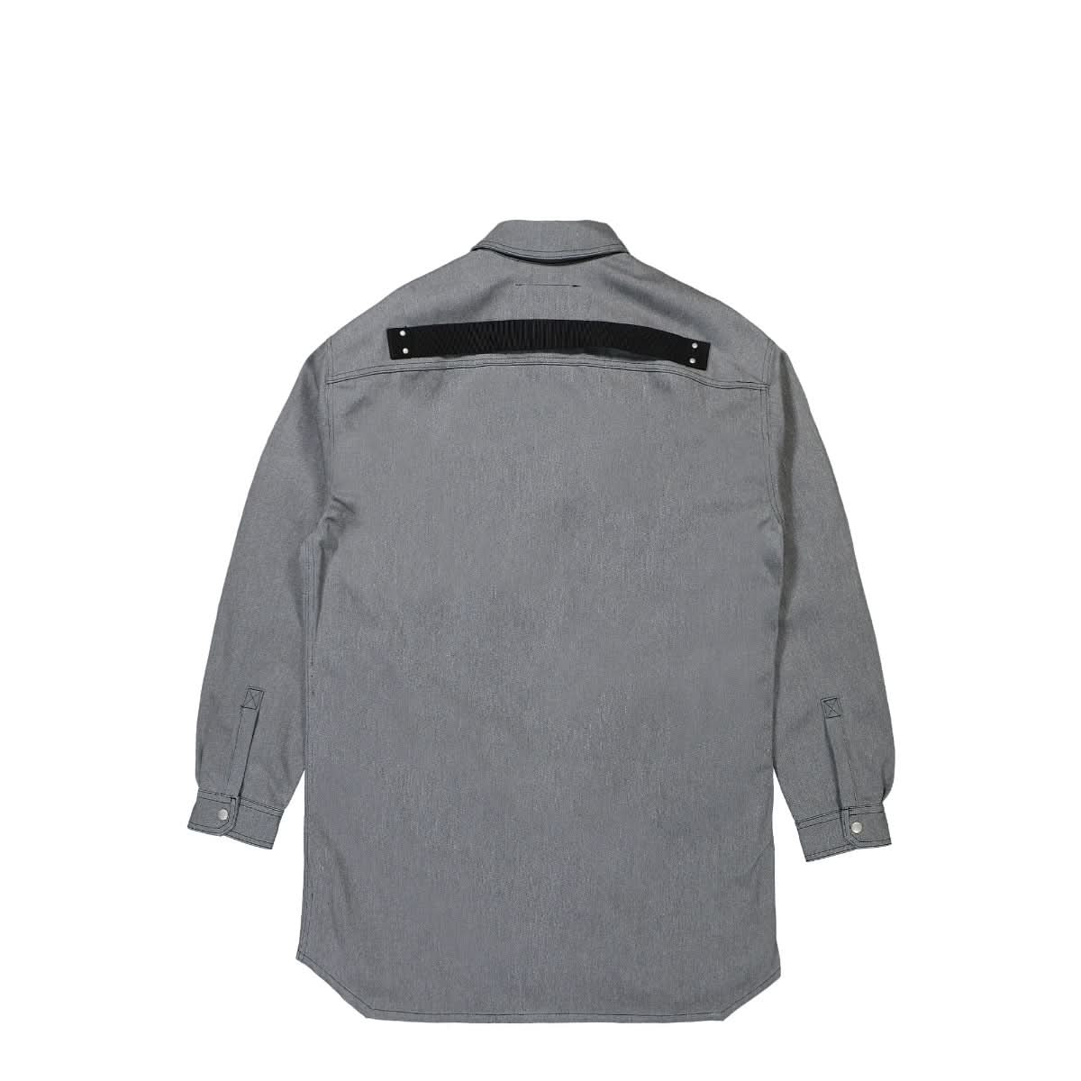 Rick Owens Denim Jumbo Outershirt Grey Detail view 1 | Gate