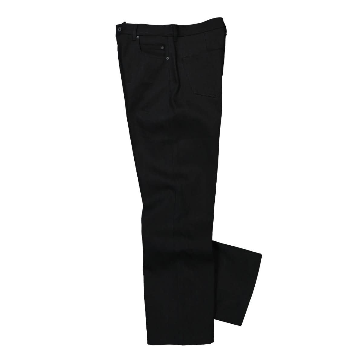 Rick Owens Geth Cut Selvedge Denim Black Detail view 3 | Gate