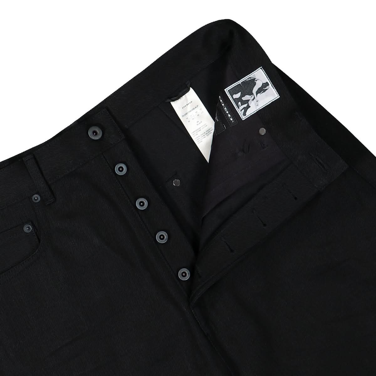 Rick Owens Geth Cut Selvedge Denim Black Detail view 4 | Gate