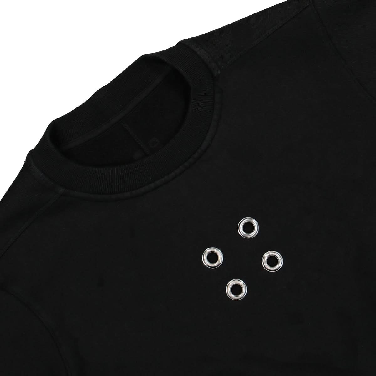 Rick Owens Cropped Sweatshirt Black Detail view 3 | Gate