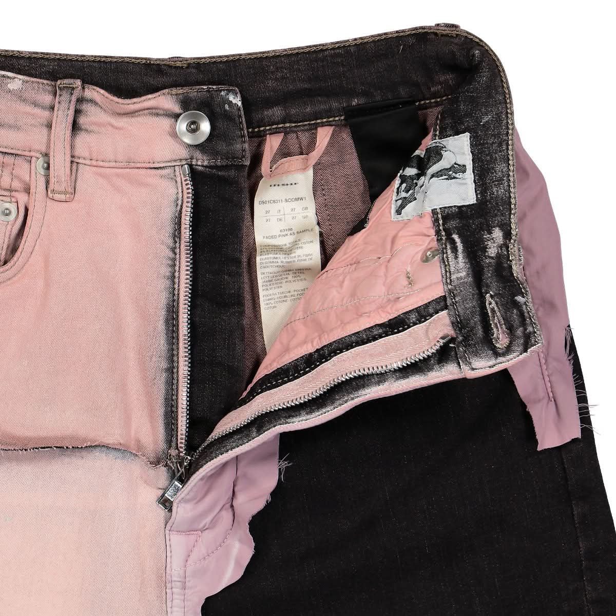 Rick Owens Bolan Bootcut Denim Pants Pink,Multicolor Detail view 4 | Gate