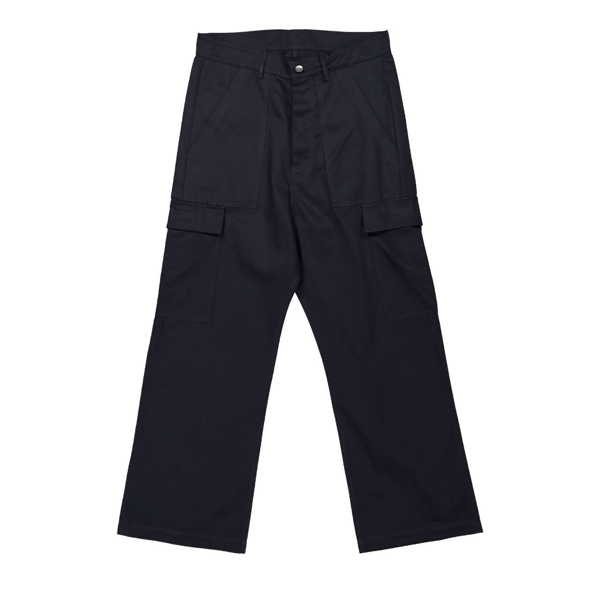 Rick Owens Woven Cargo Trousers Blue Detail view 1 | Gate