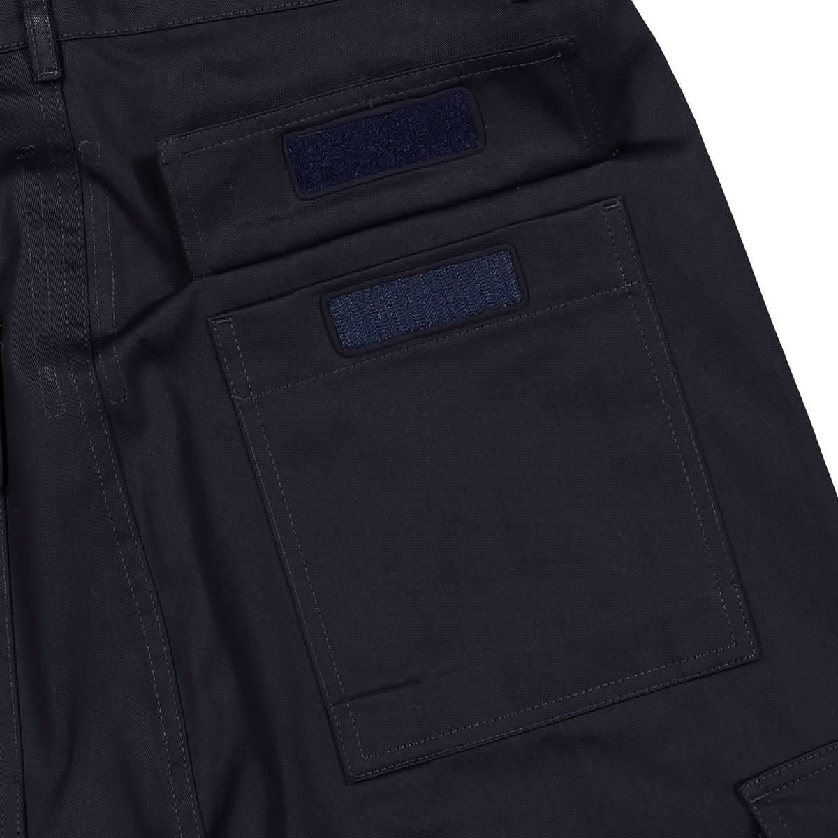 Rick Owens Woven Cargo Trousers Blue Detail view 5 | Gate