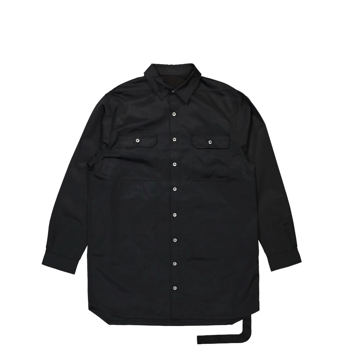 Rick Owens Woven Jumbo Outershirt Black Detail view 1 | Gate