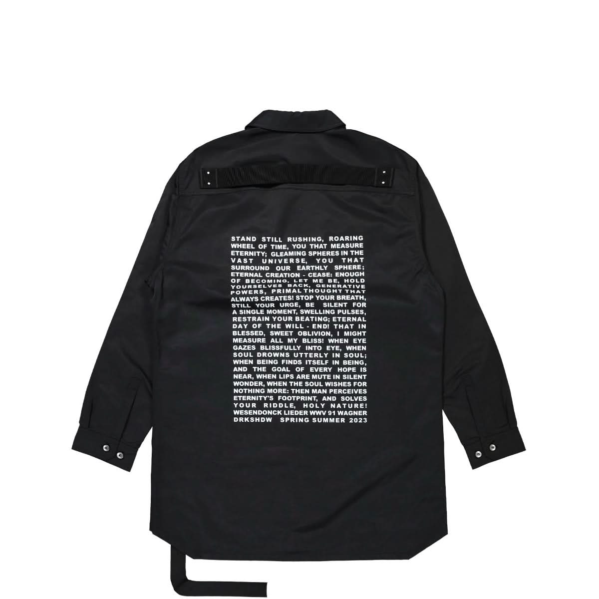 Rick Owens Woven Jumbo Outershirt Black Detail view 1 | Gate