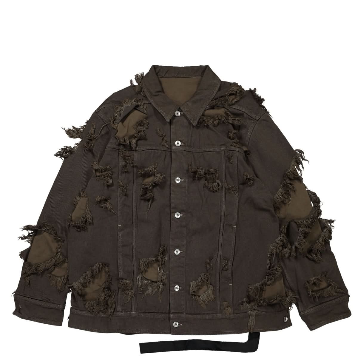 Rick Owens Jumbo Worker Denim Jacket Brown Detail view 1 | Gate