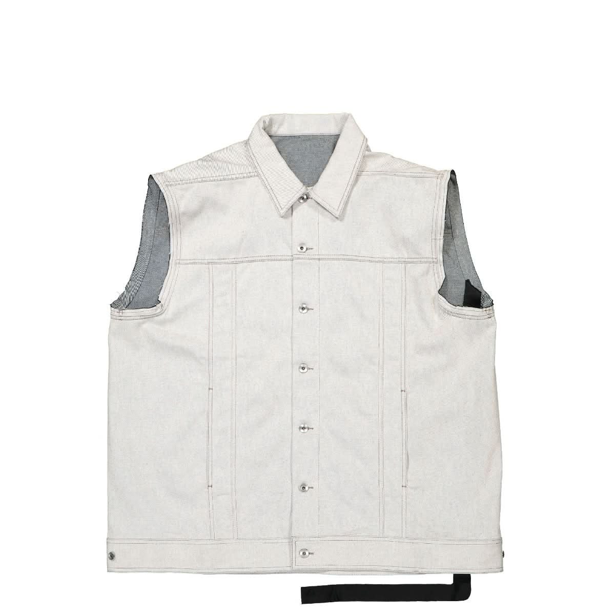 Rick Owens SL Jumbo Denim Worker Vest Grey,Blue Detail view 1 | Gate