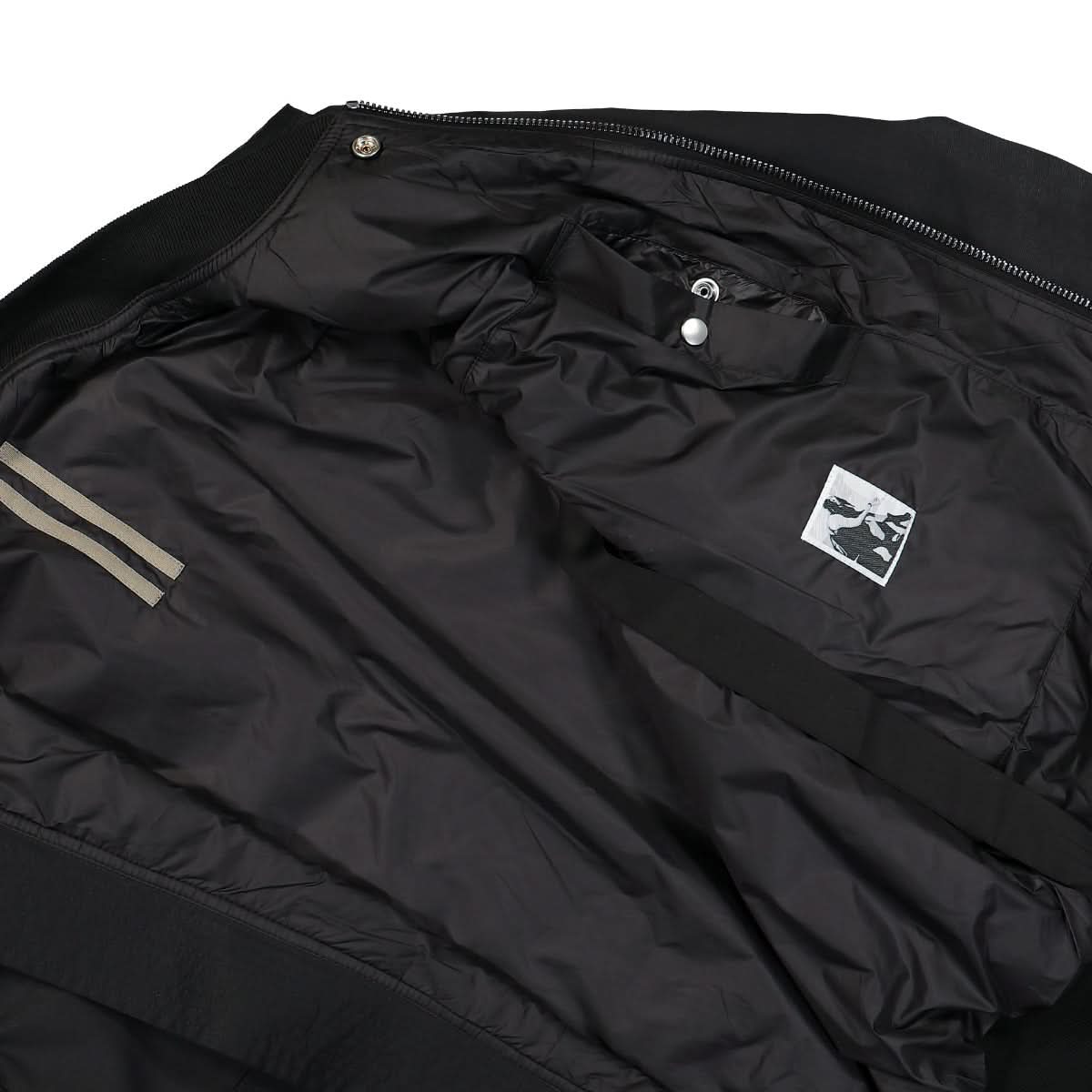 Rick Owens Lido Flight Woven Padded Bomber Black Detail view 3 | Gate