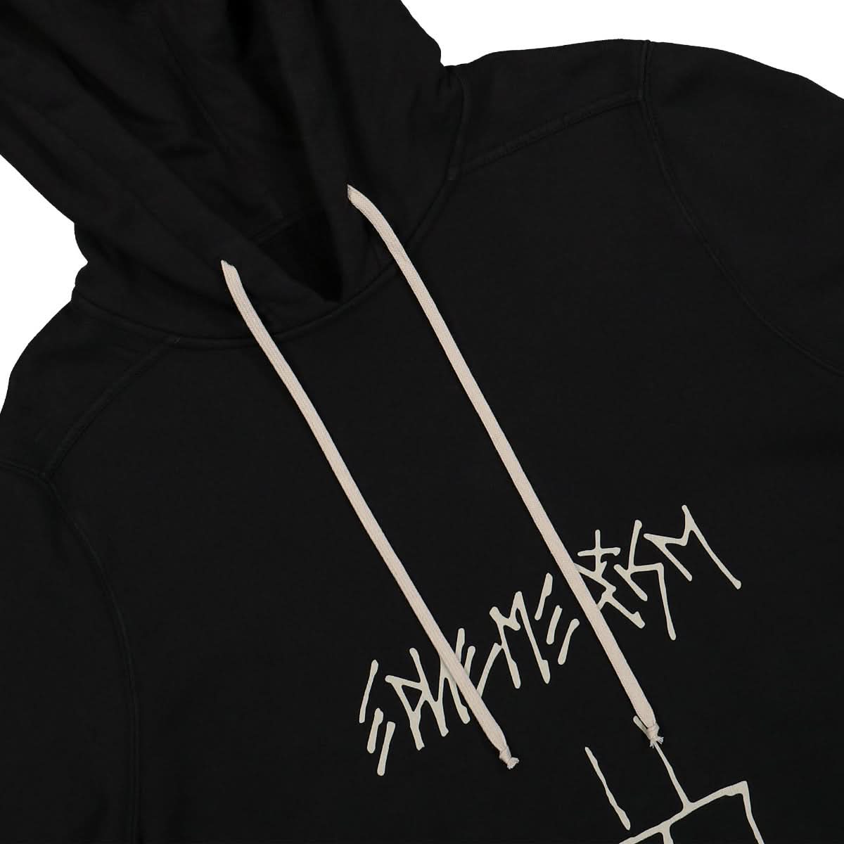 Rick Owens Pullover Hoodie Black Detail view 3 | Gate