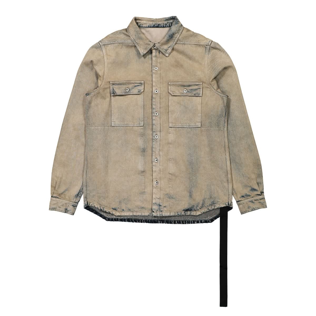 Rick Owens Outershirt Brown,Grey Detail view 1 | Gate