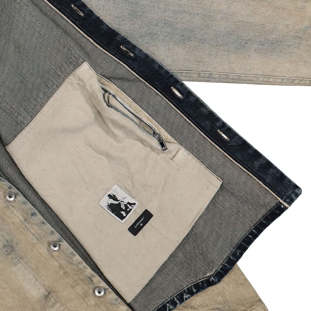 Rick Owens Outershirt Brown,Grey Detail view 5 | Gate