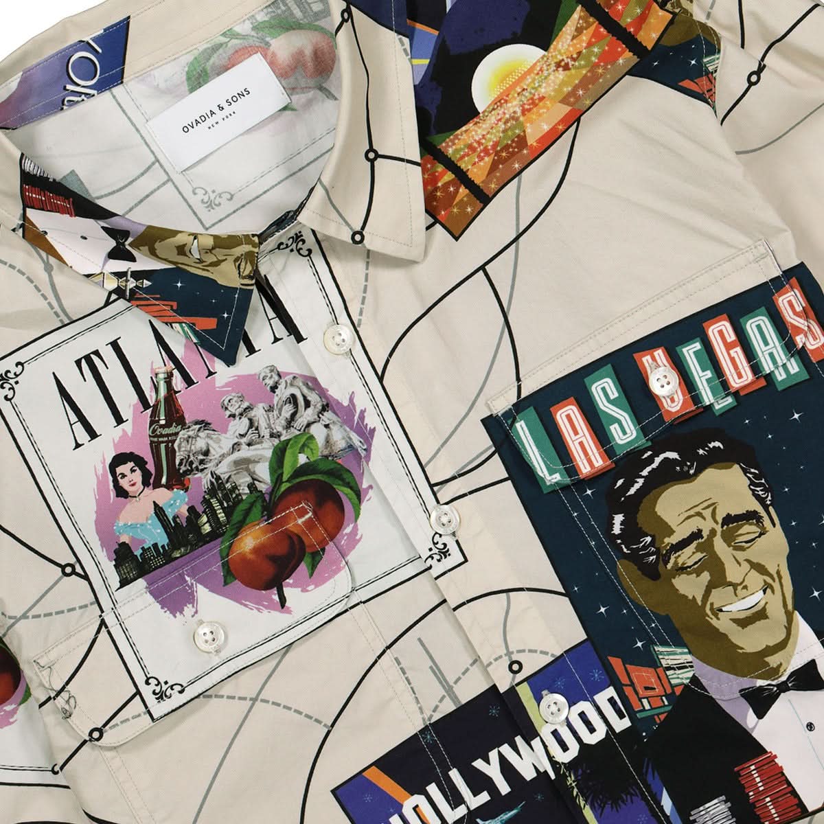 Ovadia & Sons Landmark Ian Shirt Multicolor Detail view 3 | Gate