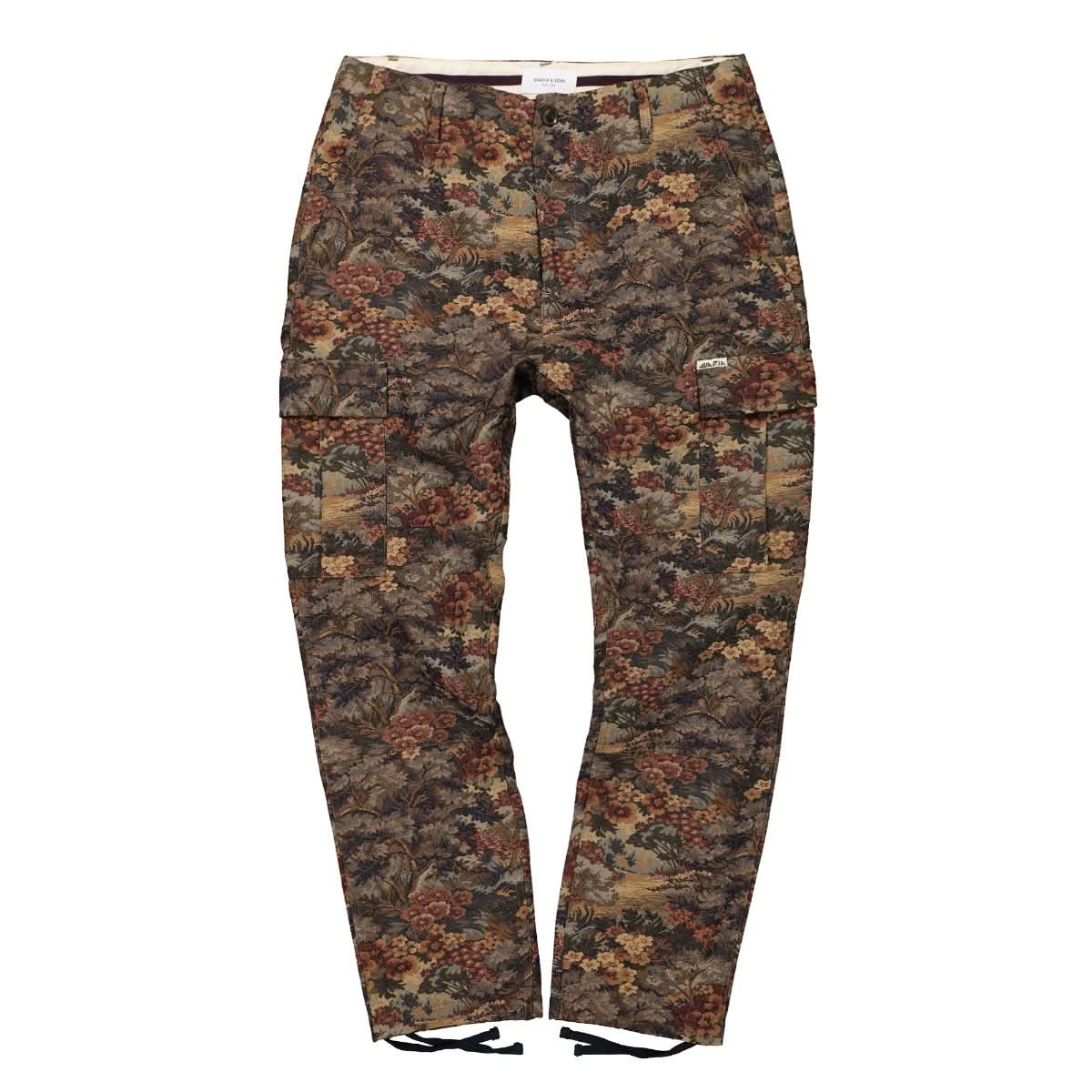 Ovadia & Sons Tapestry Cargo Pant Brown,Green,Olive Detail view 1 | Gate