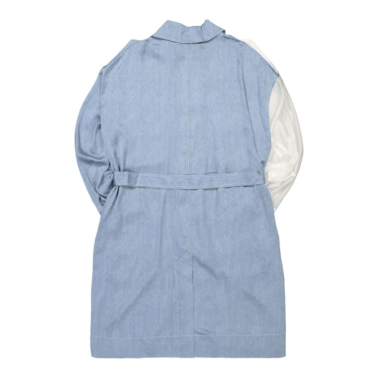 Feng Chen Wang Long Two Tone Coat Grey,Blue Detail view 2 | Gate