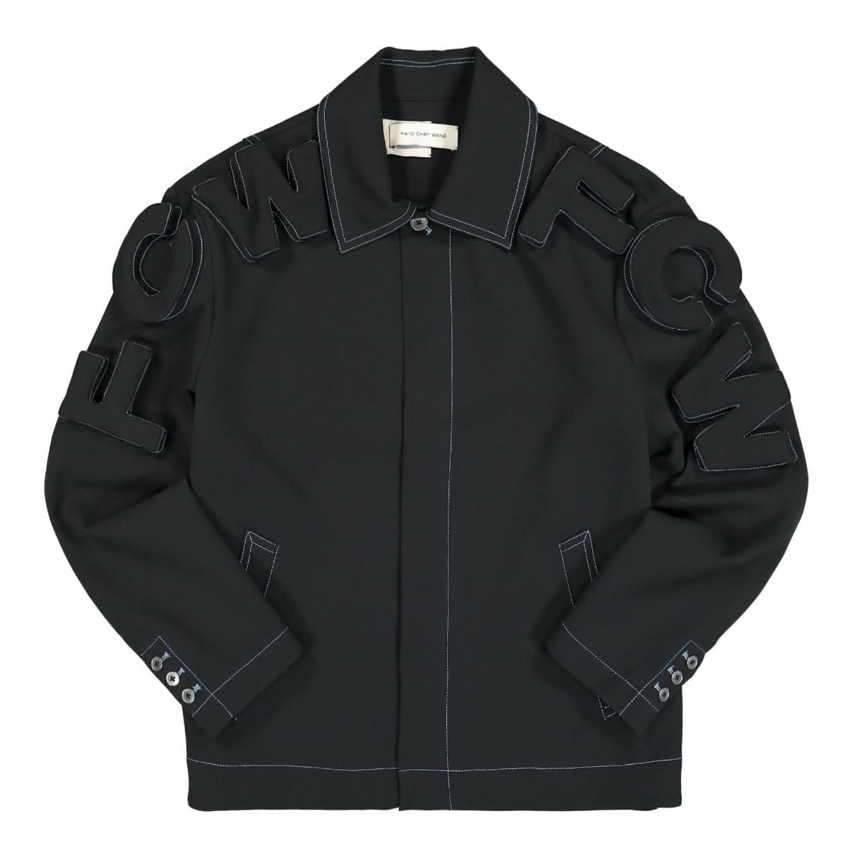 Feng Chen Wang 3D Logo Coach Jacket Black Detail view 1 | Gate