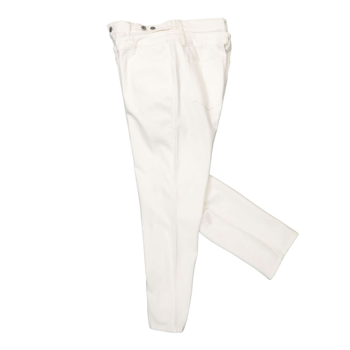 Feng Chen Wang Double Waistband Jeans White Detail view 3 | Gate
