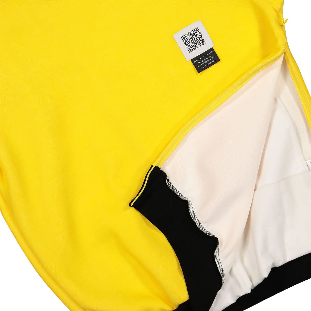 Fumito Ganryu Side Zipped Pullover Yellow Detail view 3 | Gate
