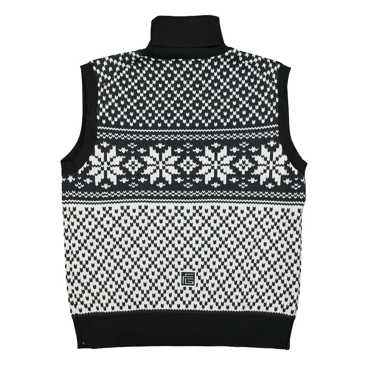 Fumito Ganryu Ensemble Turtleneck Vest Black,White Detail view 2 | Gate