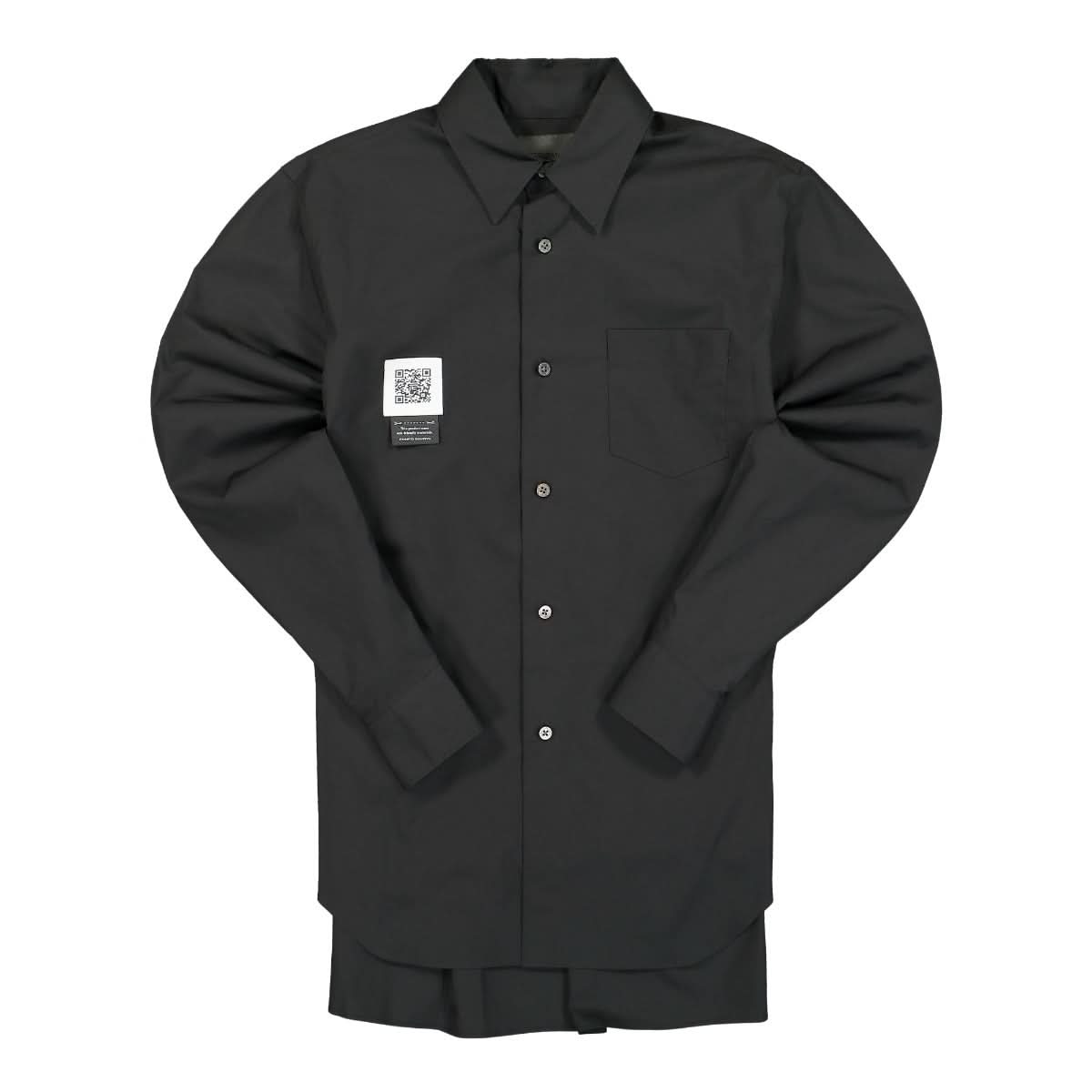 Fumito Ganryu Pleated Shirt Black Detail view 1 | Gate