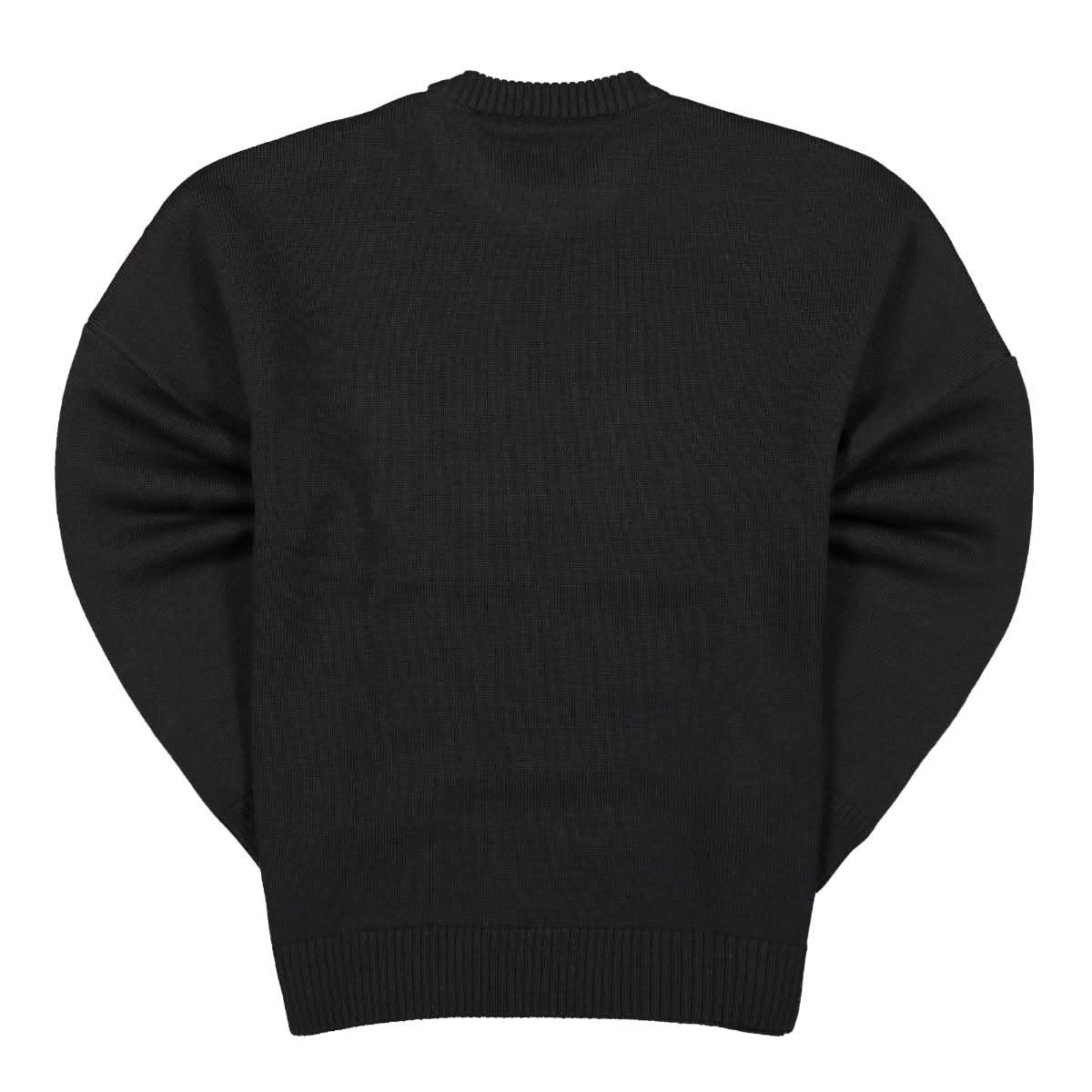 032c Textured Selfie Pullover Black Detail view 2 | Gate