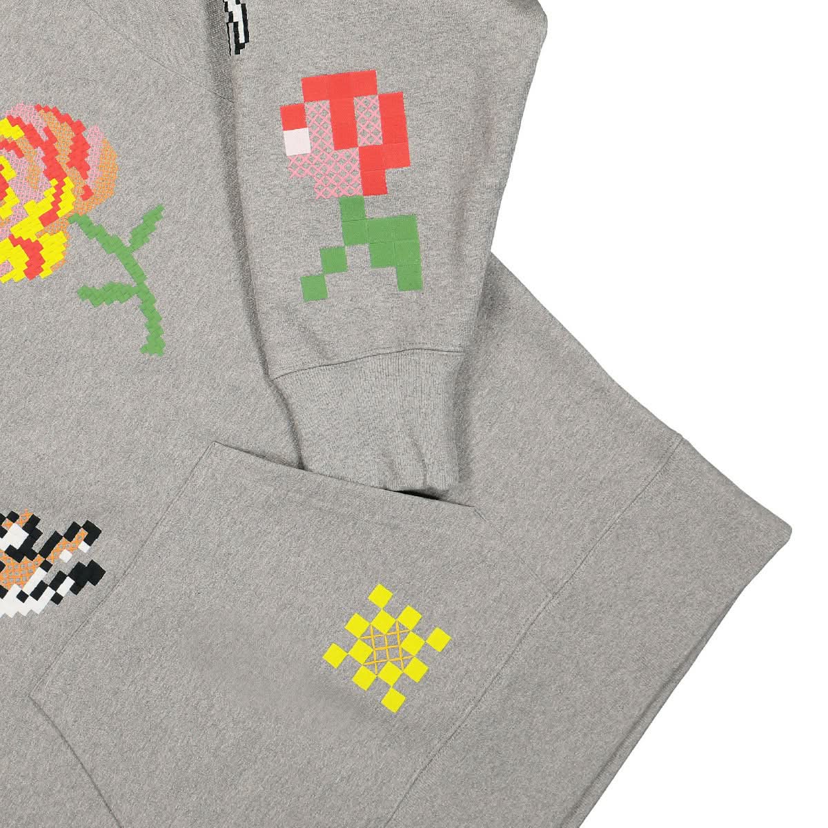 KENZO Pixel Oversized Hoodie Grey Detail view 4 | Gate
