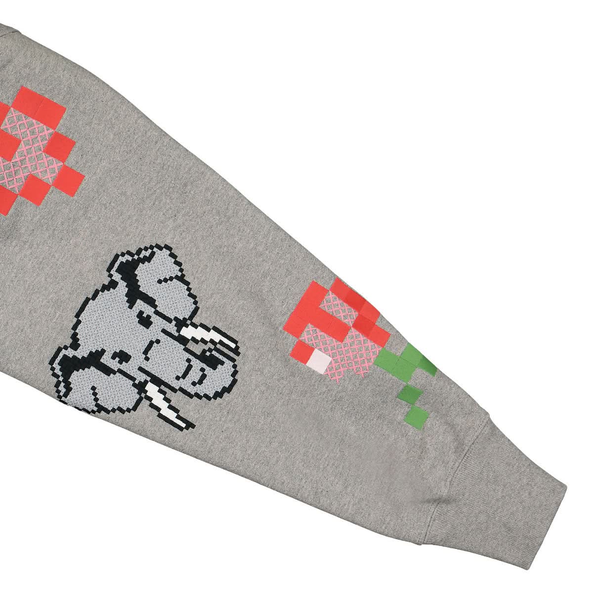 KENZO Pixel Oversized Hoodie Grey Detail view 5 | Gate