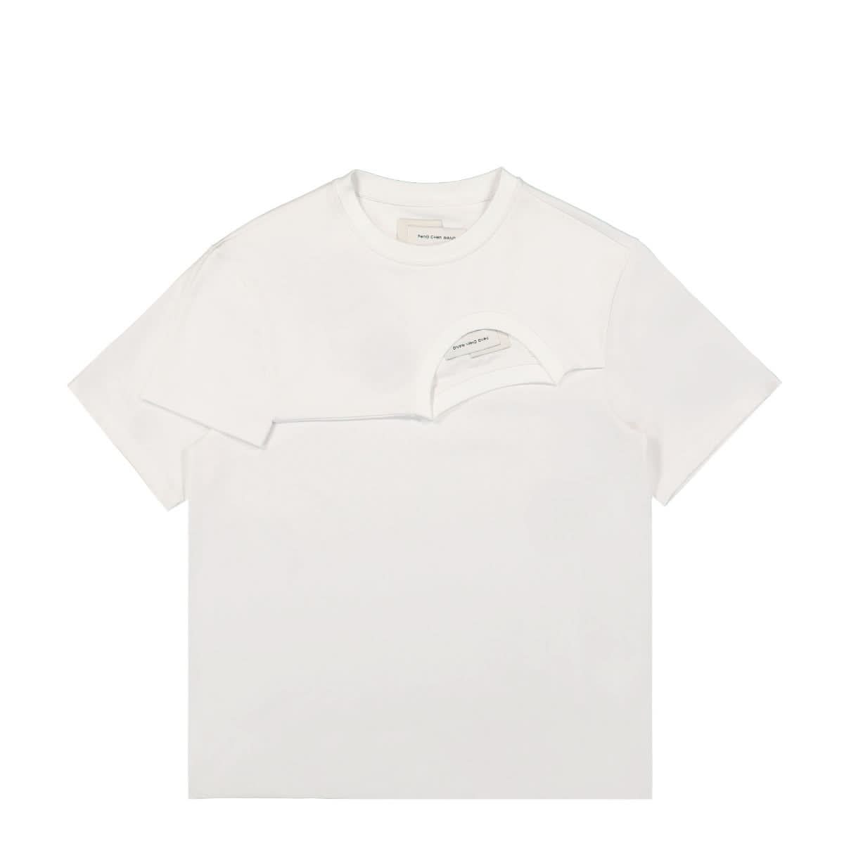 Feng Chen Wang Double Collar T-Shirt White Detail view 1 | Gate