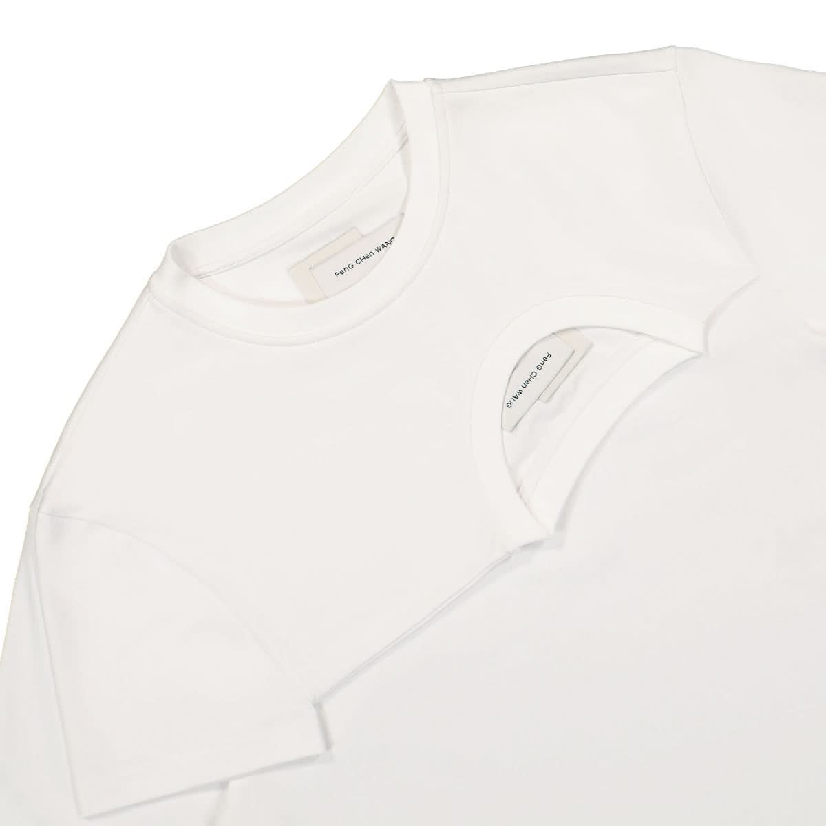 Feng Chen Wang Double Collar T-Shirt White Detail view 3 | Gate