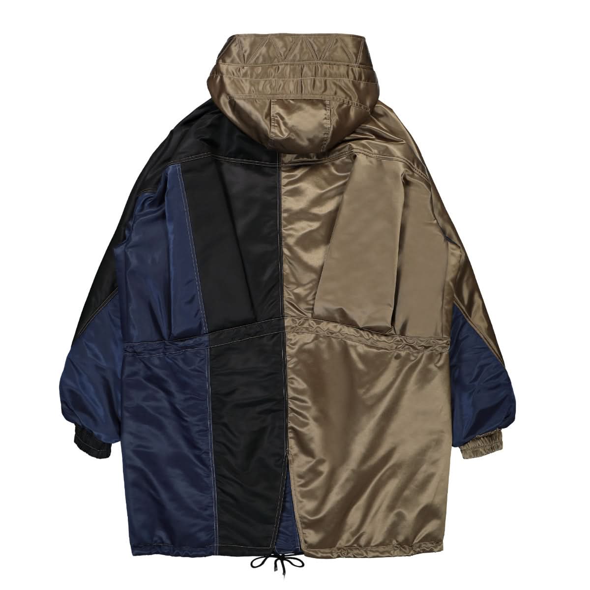 Feng Chen Wang Contrast Colour Hooded Coat Multicolor Detail view 2 | Gate