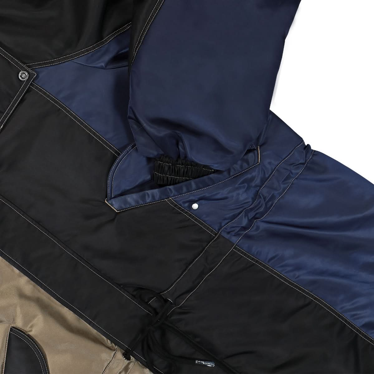 Feng Chen Wang Contrast Colour Hooded Coat Multicolor Detail view 4 | Gate
