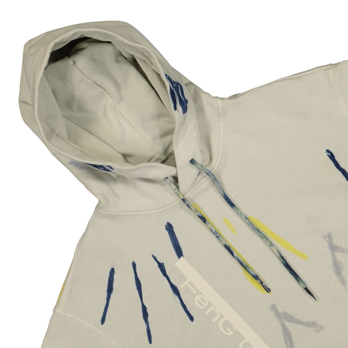 Feng Chen Wang Multi-Color Tie-Dye Hoodie Grey,Multicolor Detail view 3 | Gate