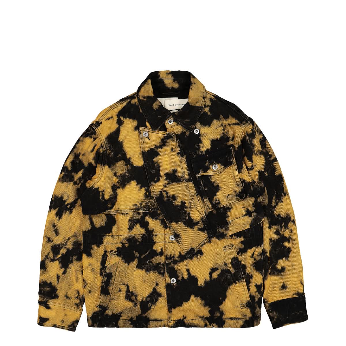 Feng Chen Wang Tie-Dye Denim Jacket Black,Yellow Detail view 1 | Gate