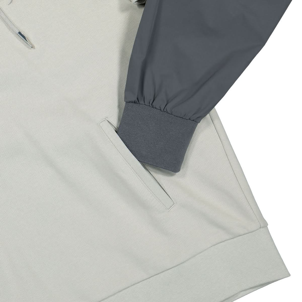 Feng Chen Wang Patch Hoodie Grey Detail view 4 | Gate