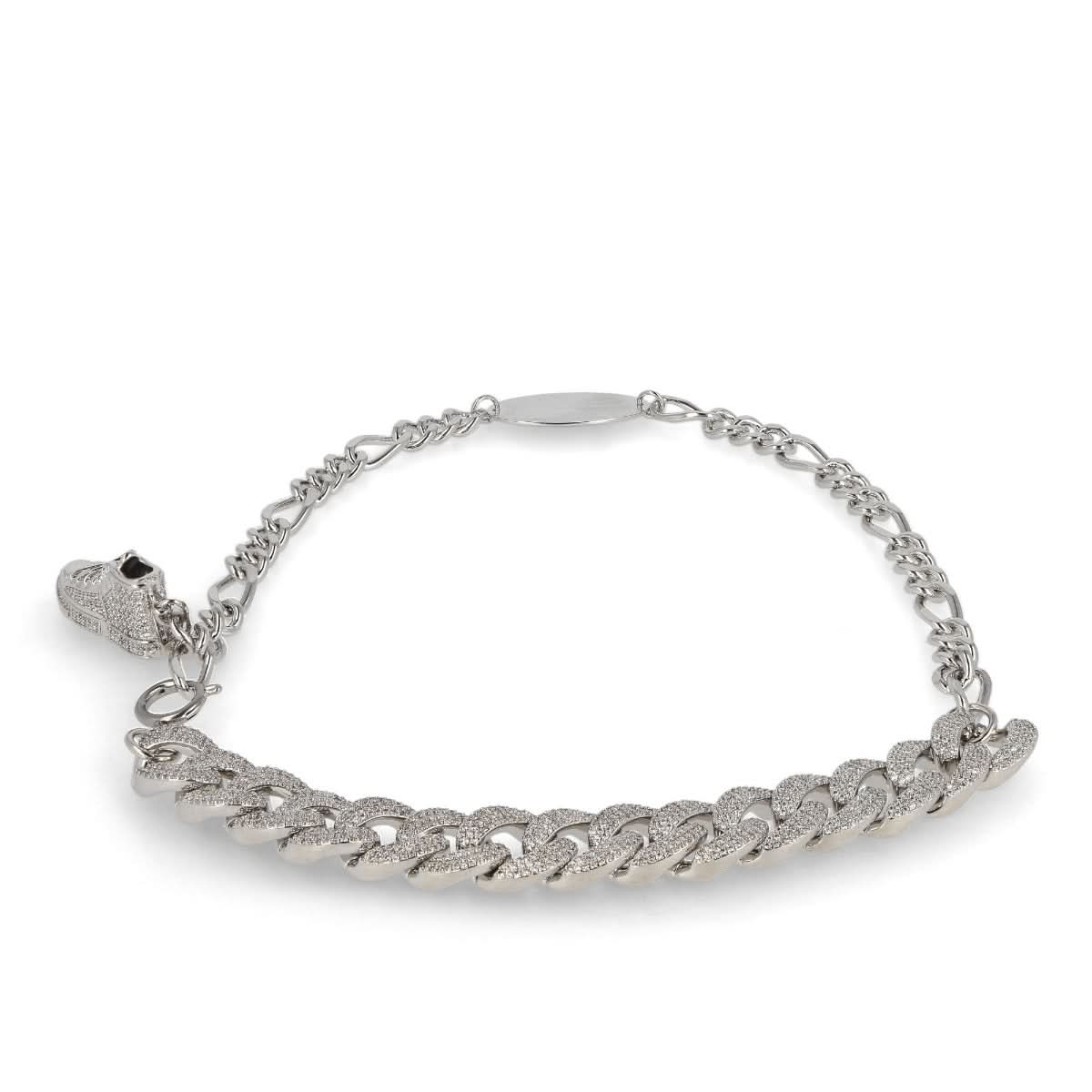 Feng Chen Wang Metal Shoes Diamond Necklace Silver Detail view 1 | Gate