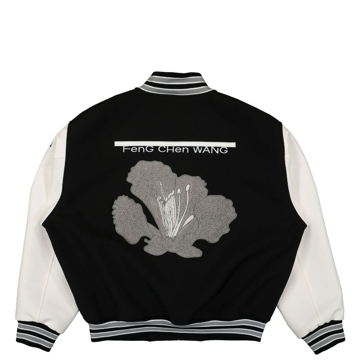 Feng Chen Wang Phoenix Embroidered Bomber Black,White Detail view 2 | Gate