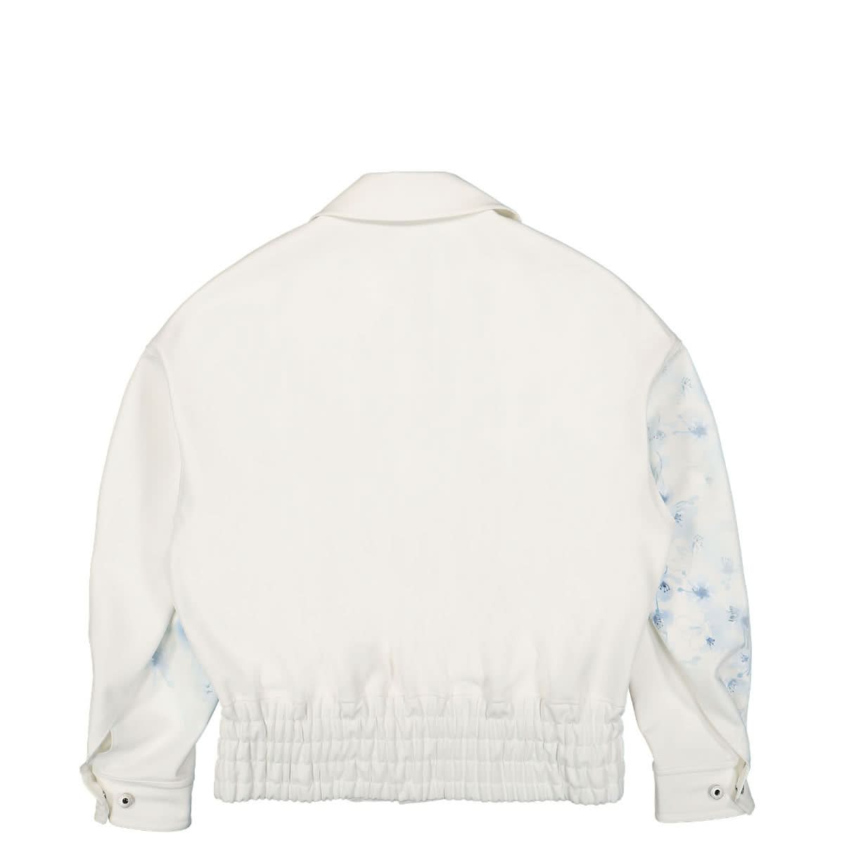 Feng Chen Wang Blue Printing Jacket White,Blue Detail view 2 | Gate