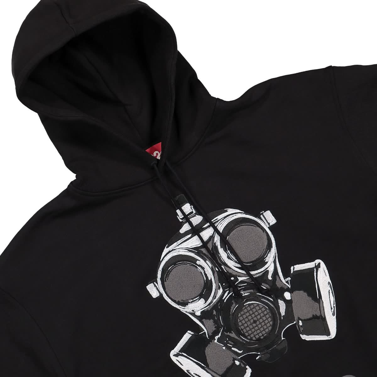 032c Oversized Mask Hoodie Black Detail view 3 | Gate