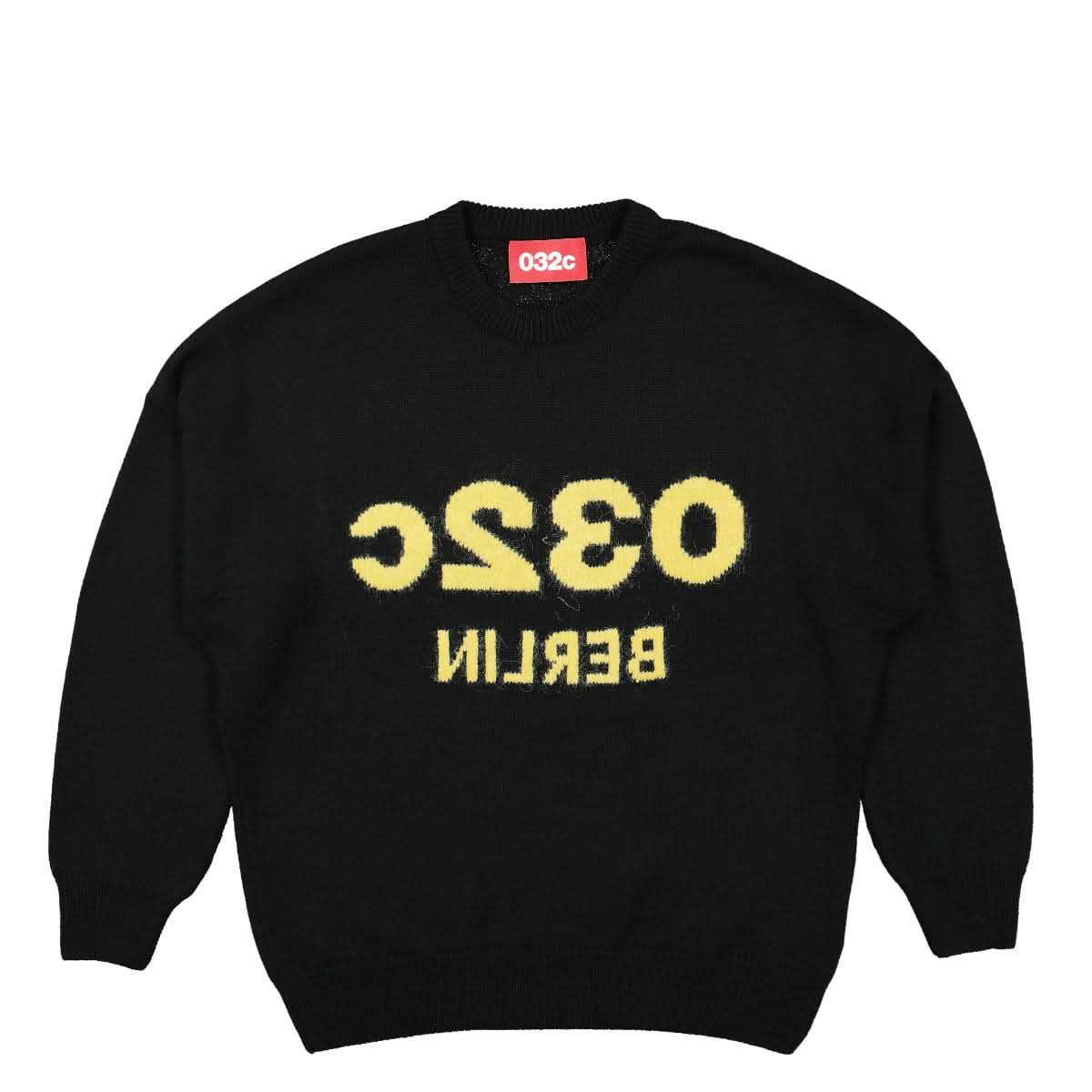 032c Fuzzy 'Selfie' Pullover Black Detail view 1 | Gate