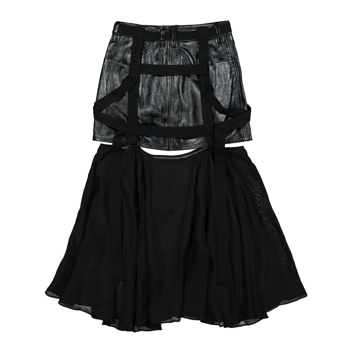 032c Reeper Leather Harness Skirt Black Detail view 2 | Gate