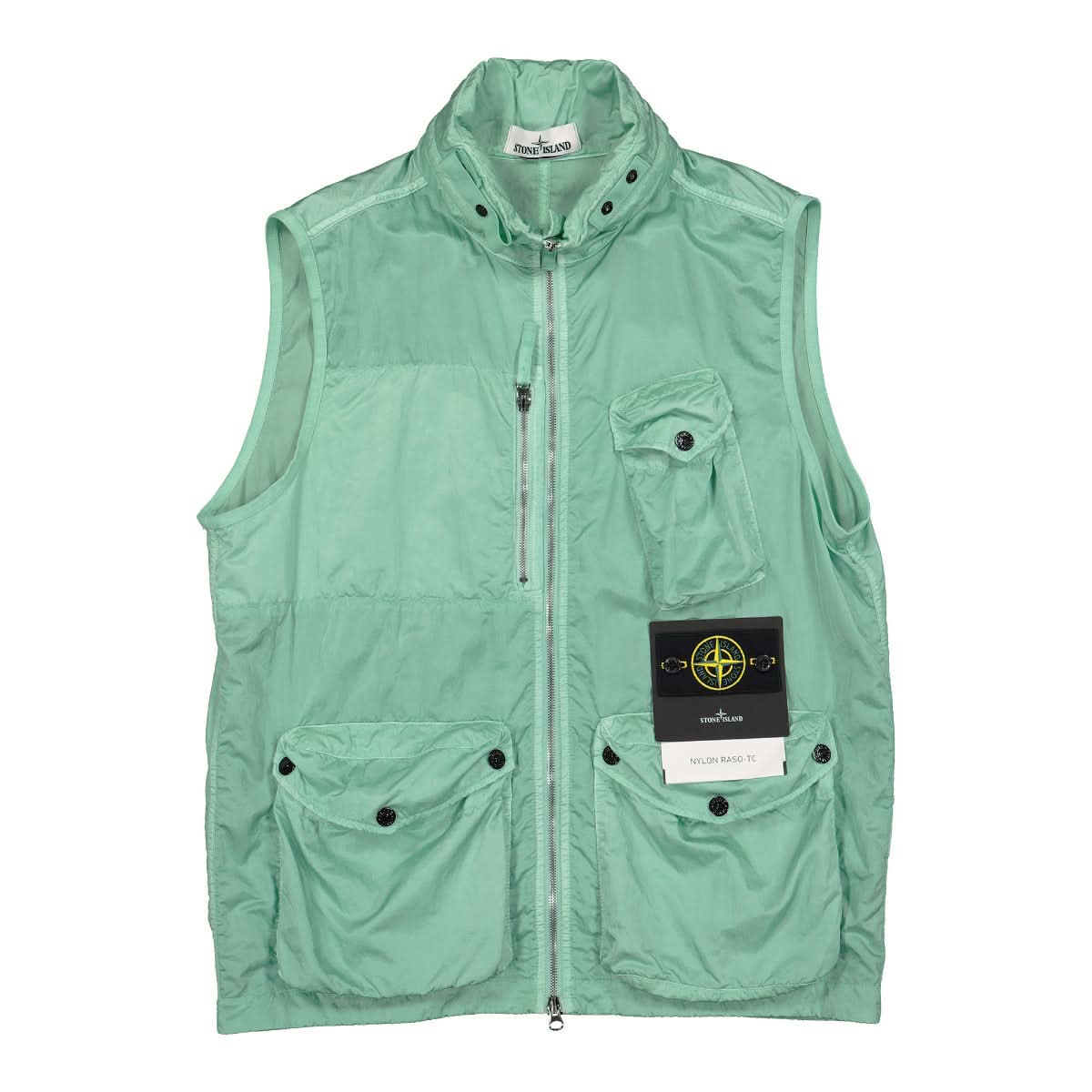 Stone Island Jacket Without Sleeves Blue,Green Detail view 1 | Gate