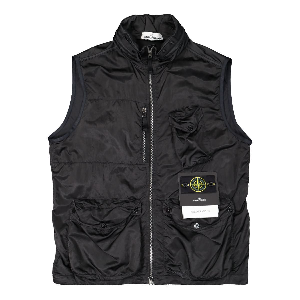 Stone Island Jacket Without Sleeves Black Detail view 1 | Gate